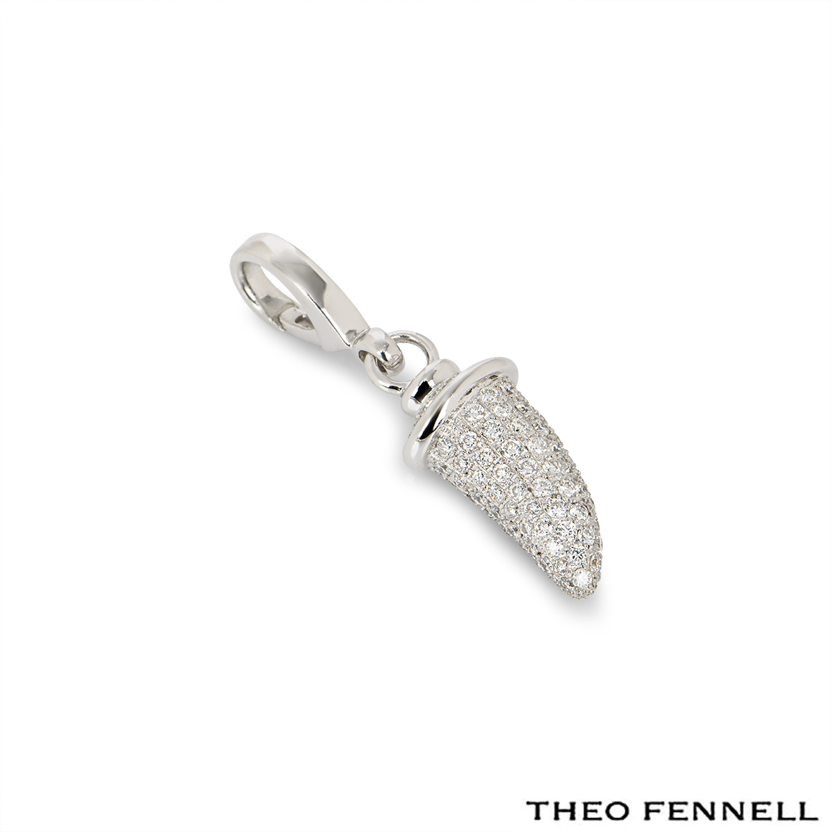 Theo Fennell White Gold Diamond Horn Charm